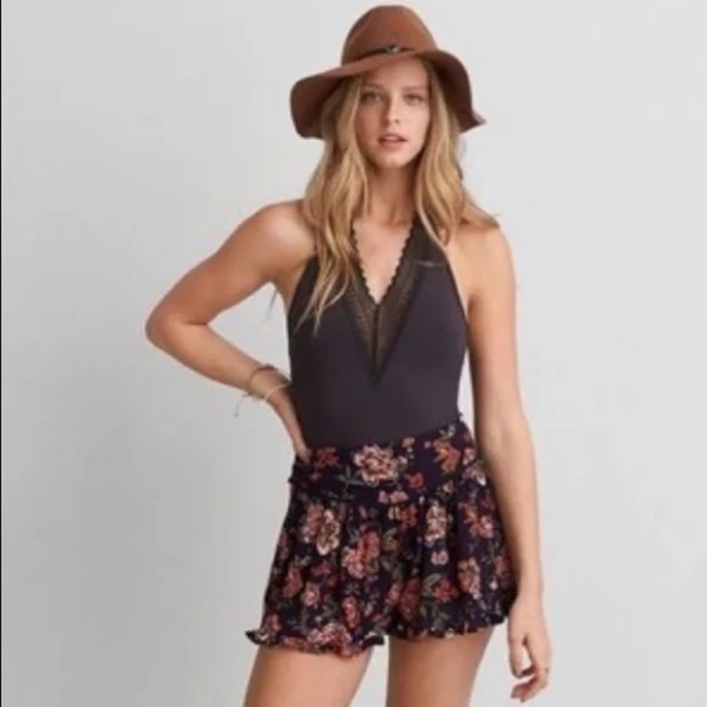 American Eagle Medium Gray Bodysuit